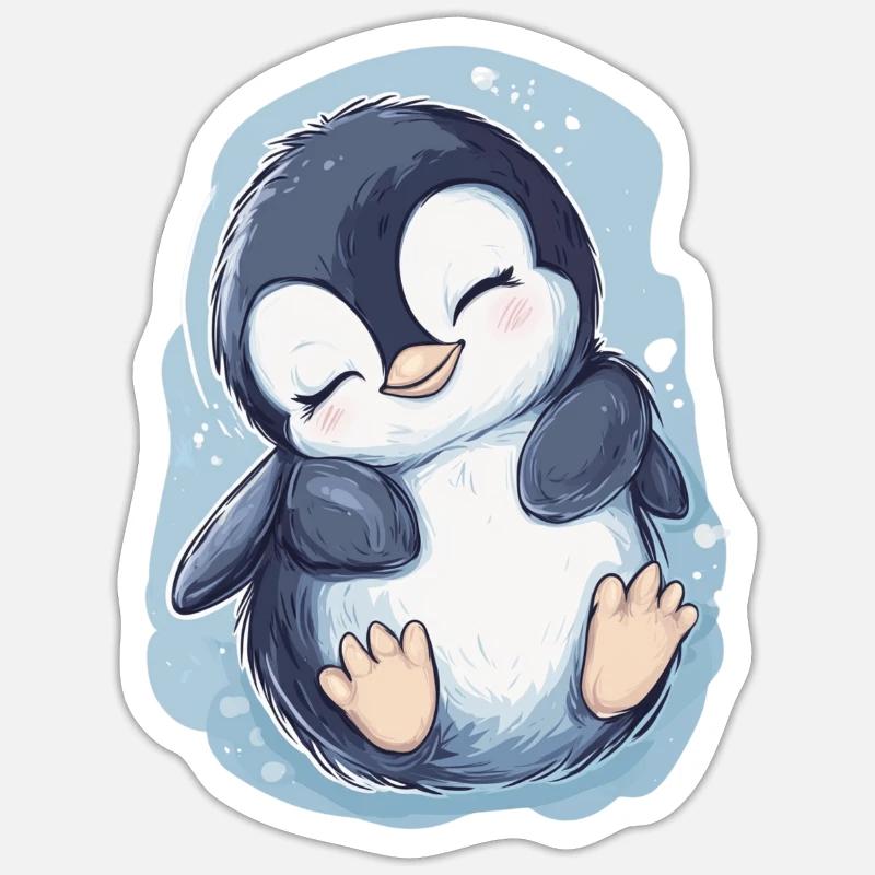 Penguin - Sticker size S (10 x 10 cm) - white matte
