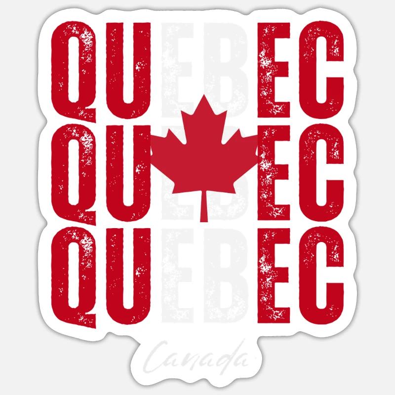Quebec, Kanada, ich liebe Quebec - Sticker Größe S (10 x 10 cm) - Mattweiß