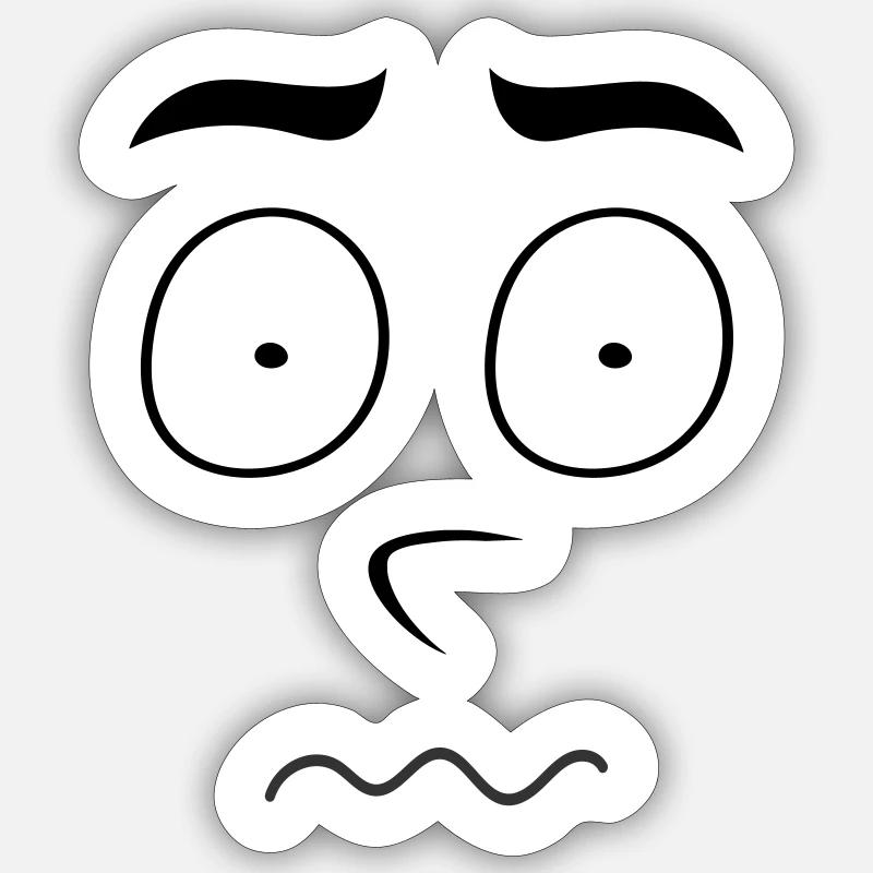 Fuzzy Face Sticker size S (10 x 10 cm)