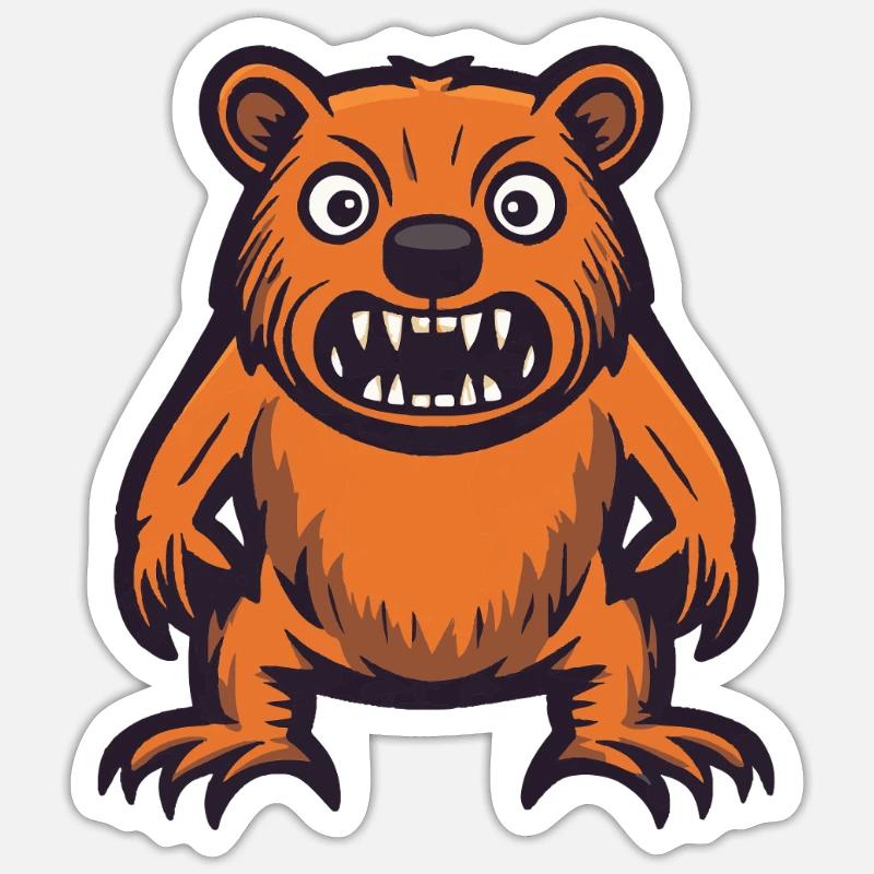 Beaver Halloween Comic Funny - Sticker size S (10 x 10 cm) - white matte