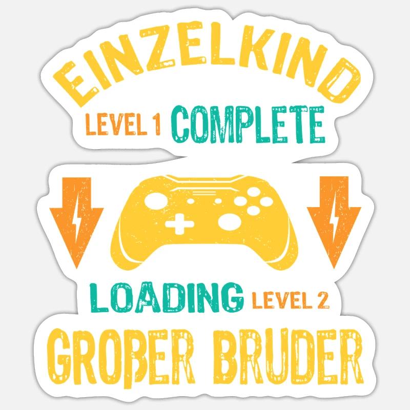 Einzelkind Complete - Loading Großer Bruder 2026 - Sticker Größe S (10 x 10 cm) - Mattweiß