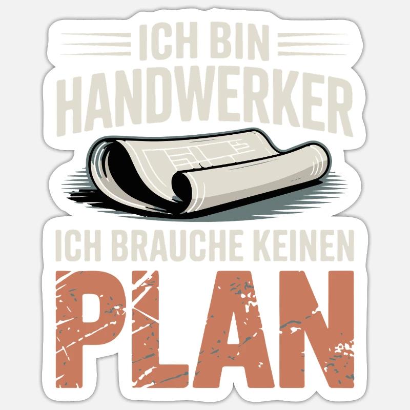 Des artisans sans plan Sticker taille S (10 x 10 cm)