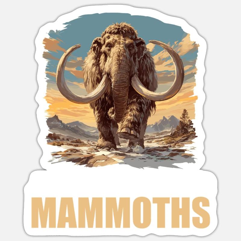 Mammoths Mammoth - Sticker size S (10 x 10 cm) - white matte