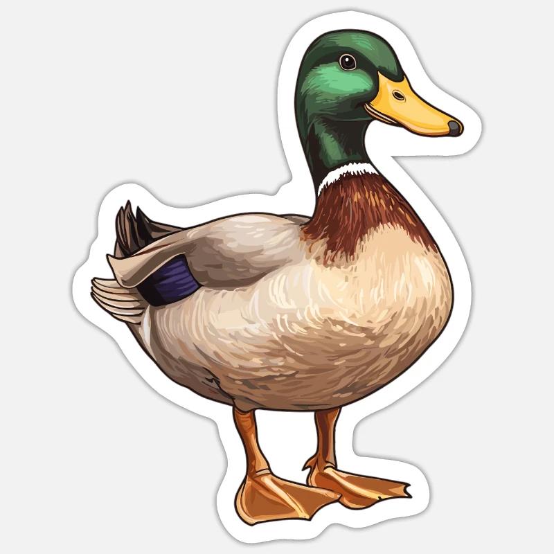 Ducks Duck - Sticker size S (10 x 10 cm) - white matte