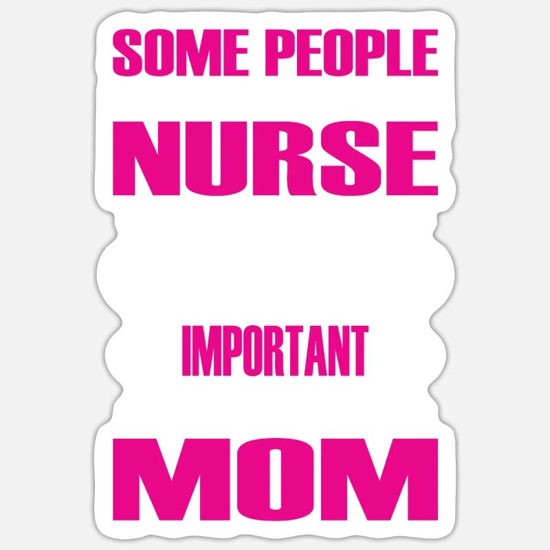 Krankenschwester Mama Geschenk - Sticker Größe S (10 x 10 cm) - Mattweiß