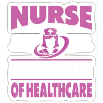 Funny Nurse Gifts Nursing Outfits - Sticker size S (10 x 10 cm) - white matte - Front