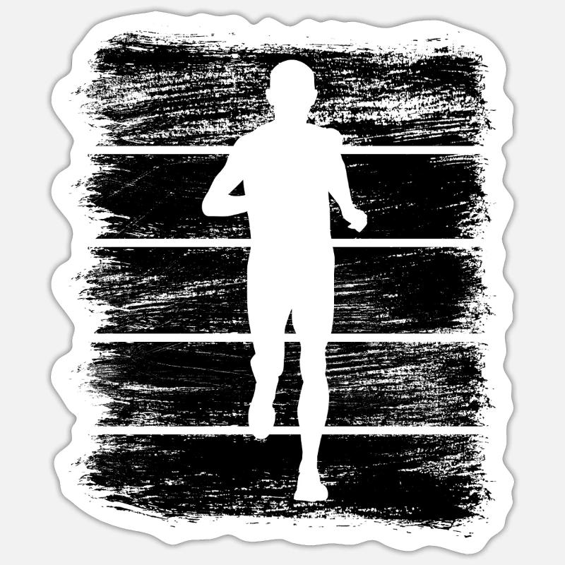 course - Sticker taille S (10 x 10 cm) - blanc mat