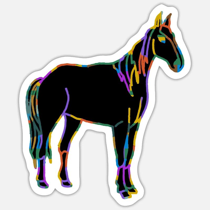 Pferd Sticker Größe S (10 x 10 cm)
