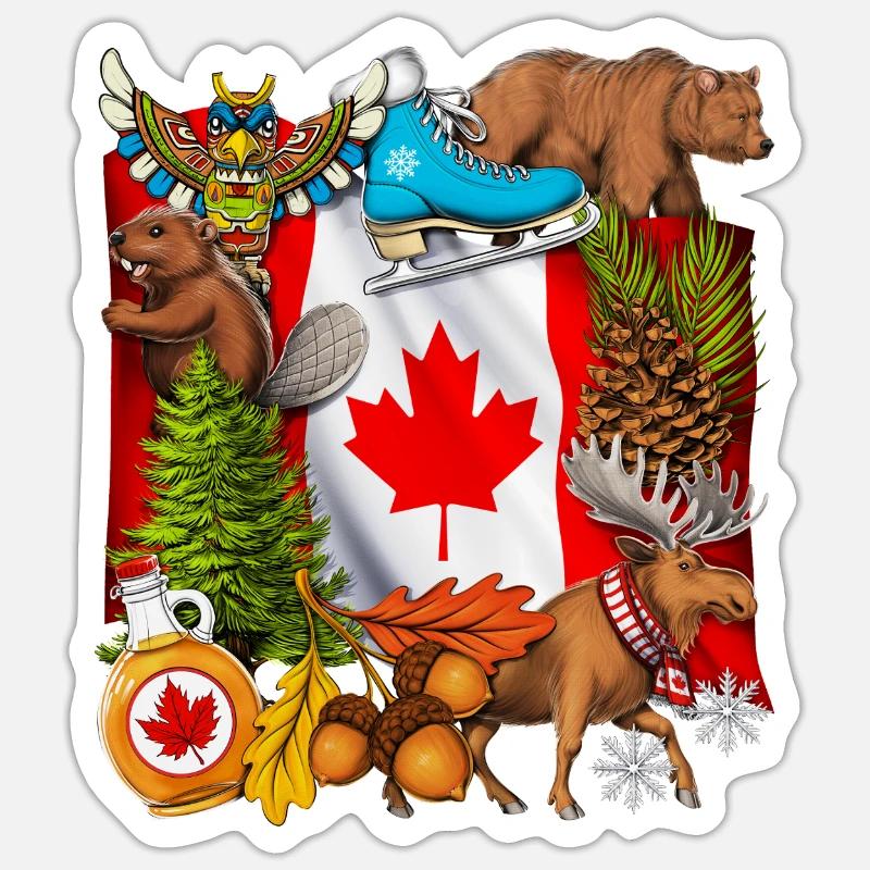 Fierté Canada Sticker taille S (10 x 10 cm)
