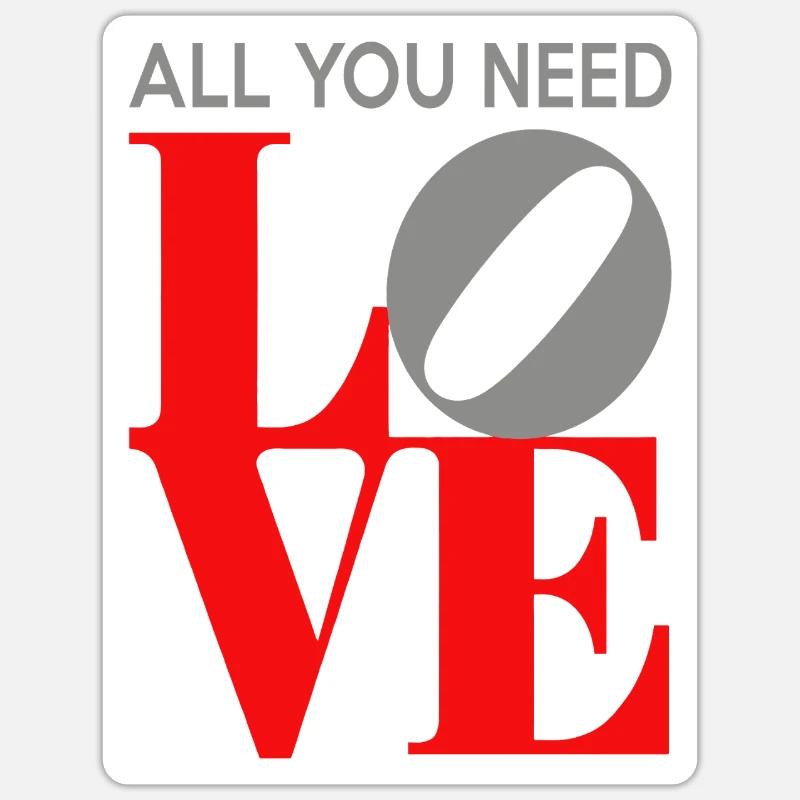 Tout ce dont vous avez besoin, c’est d’aimer le Pop Art - Sticker taille S (10 x 10 cm) - blanc mat