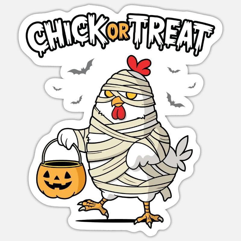 Küken oder Leckerli - Sticker Größe S (10 x 10 cm) - Mattweiß