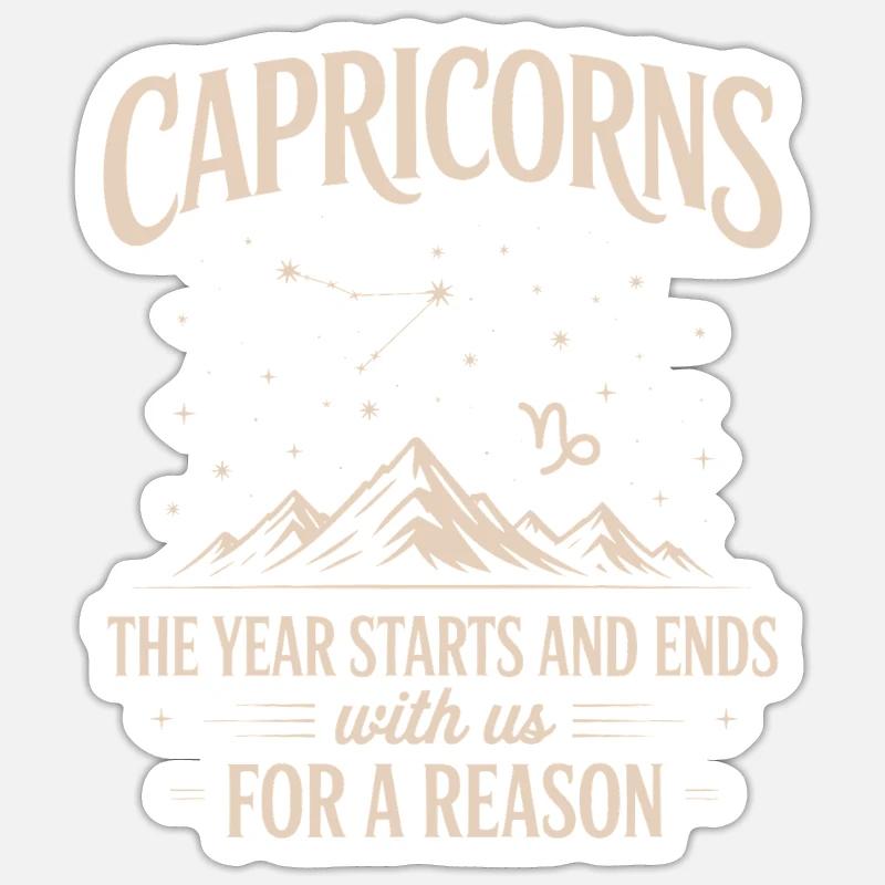 Steinbock Sternzeichen Sticker Größe S (10 x 10 cm)