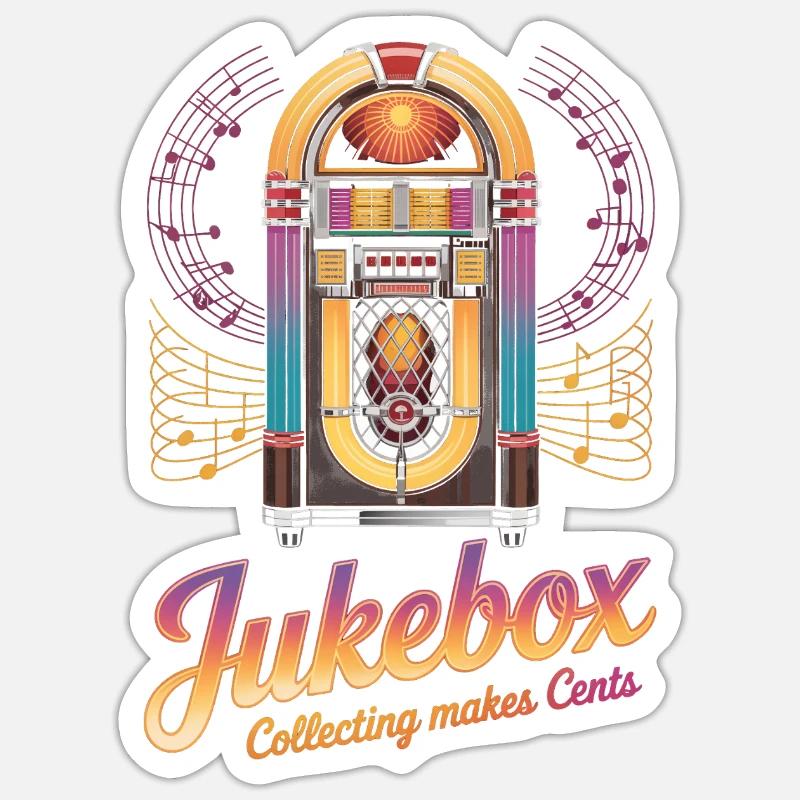 Collectionneurs de juke-box La collection de juke-box rapporte des centimes Sticker taille S (10 x 10 cm)
