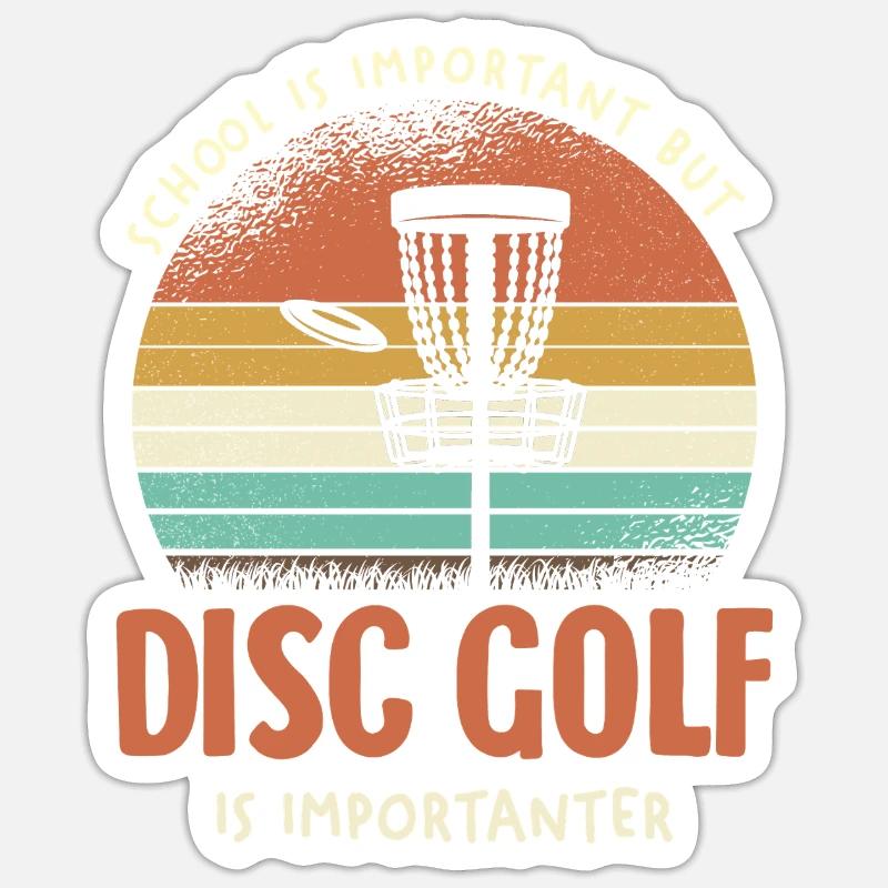 Retro Disc Golf Is Important Sticker Größe S (10 x 10 cm)