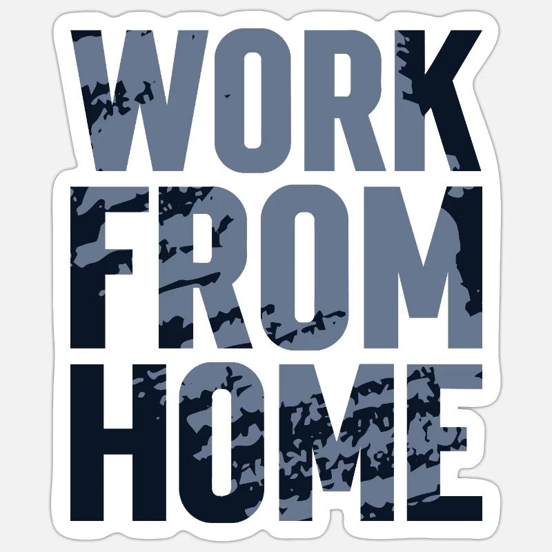 Travail à Domicile Texturé - Sticker taille S (10 x 10 cm) - blanc mat