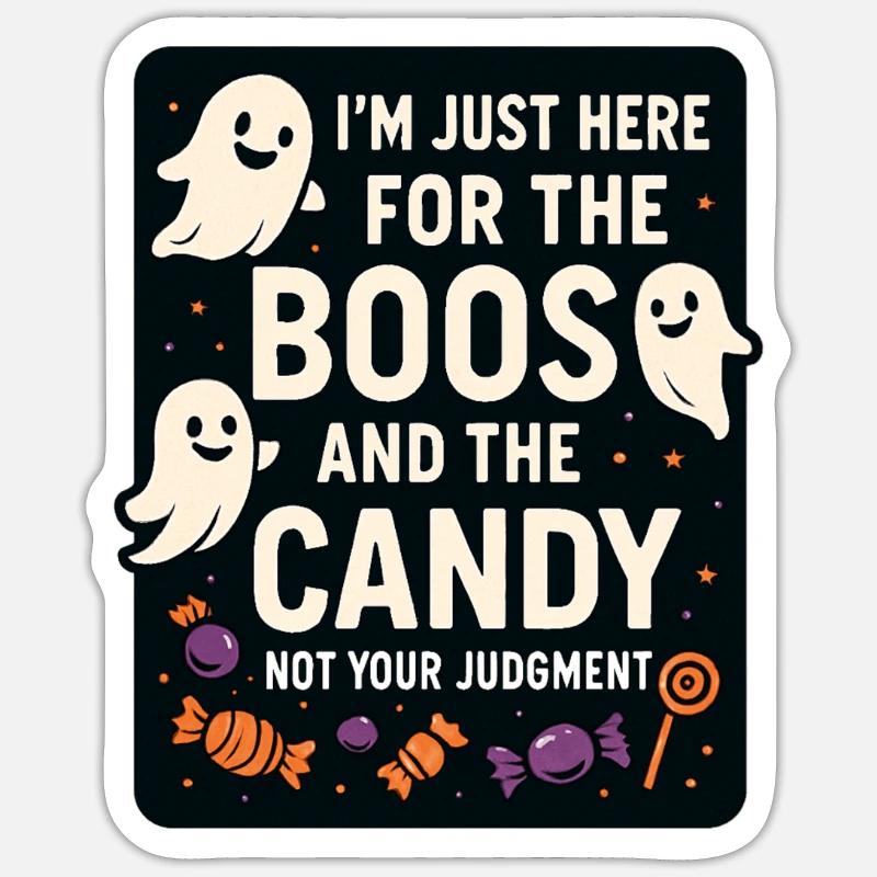 Halloween - Fun Ghosts - Sticker size S (10 x 10 cm) - white matte