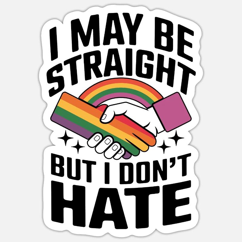 Poignée de main arc-en-ciel de l’unité Sticker taille S (10 x 10 cm)