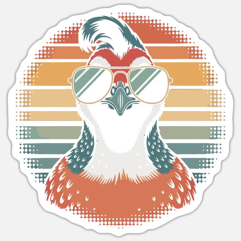 Caille qui murmure à l’oreille - Sticker taille S (10 x 10 cm) - blanc mat