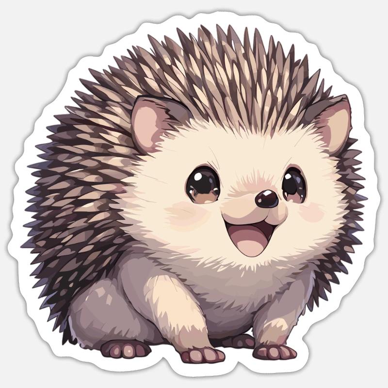 Hedgehog - Sticker size S (10 x 10 cm) - white matte