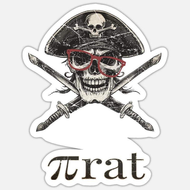 Nerd Pirate – Le menti intelligenti dirottano meglio - Sticker formato S (10 x 10 cm) - bianco opaco