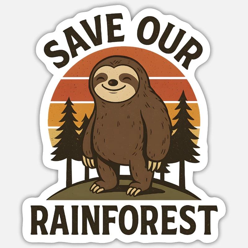 Save Our Rainforest - Sticker size S (10 x 10 cm) - white matte