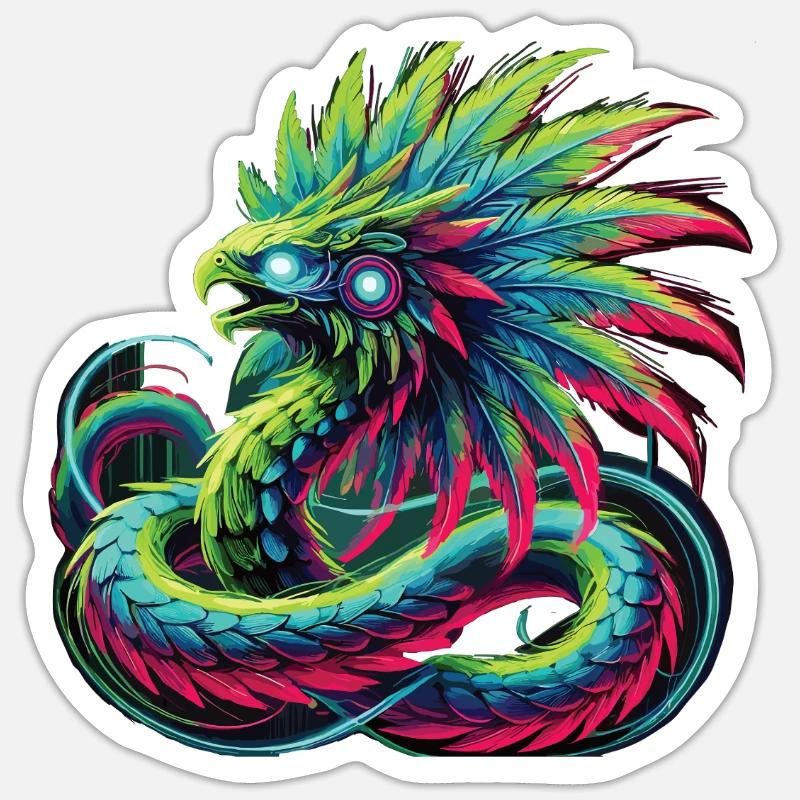 Aztec Dragon Sticker size S (10 x 10 cm)