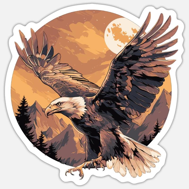 Aigle - Sticker taille S (10 x 10 cm) - blanc mat