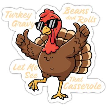 Lass mich den Herbsthumor des Auflaufs sehen - Sticker Größe S (10 x 10 cm) - Mattweiß - Vorne