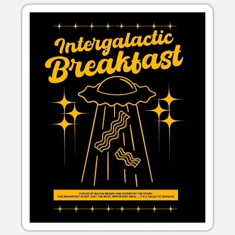 Intergalactic Breakfast - Sticker size S (10 x 10 cm) - white matte