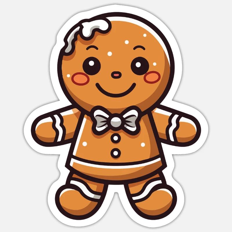 Christmas Gingerbread Baking Cookie - Sticker size S (10 x 10 cm) - white matte