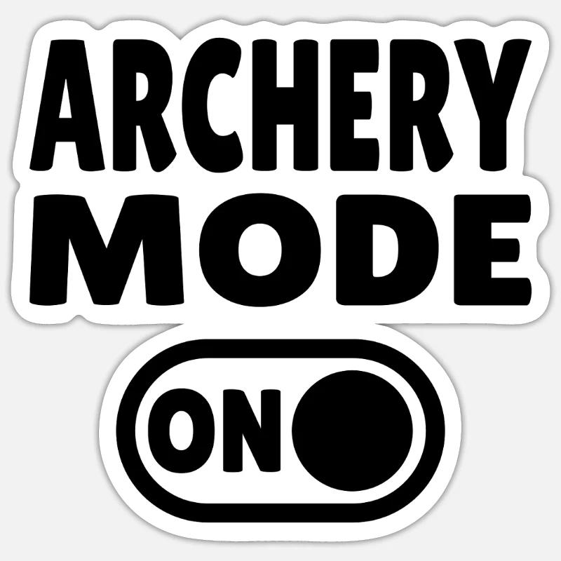 Mode tir à l’arc activé - Sticker taille S (10 x 10 cm) - blanc mat