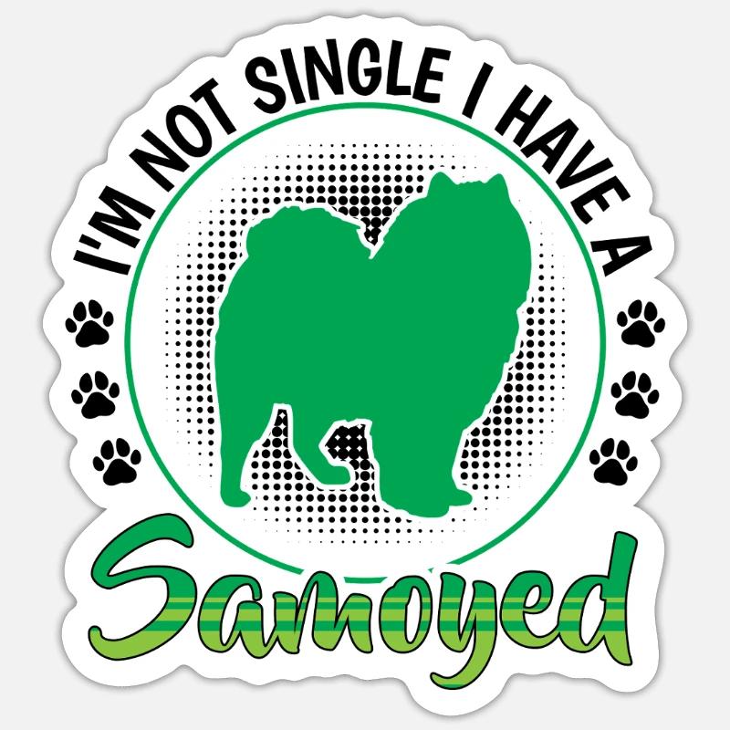 Samoyed Non Single Sled Dog Sticker size S (10 x 10 cm)