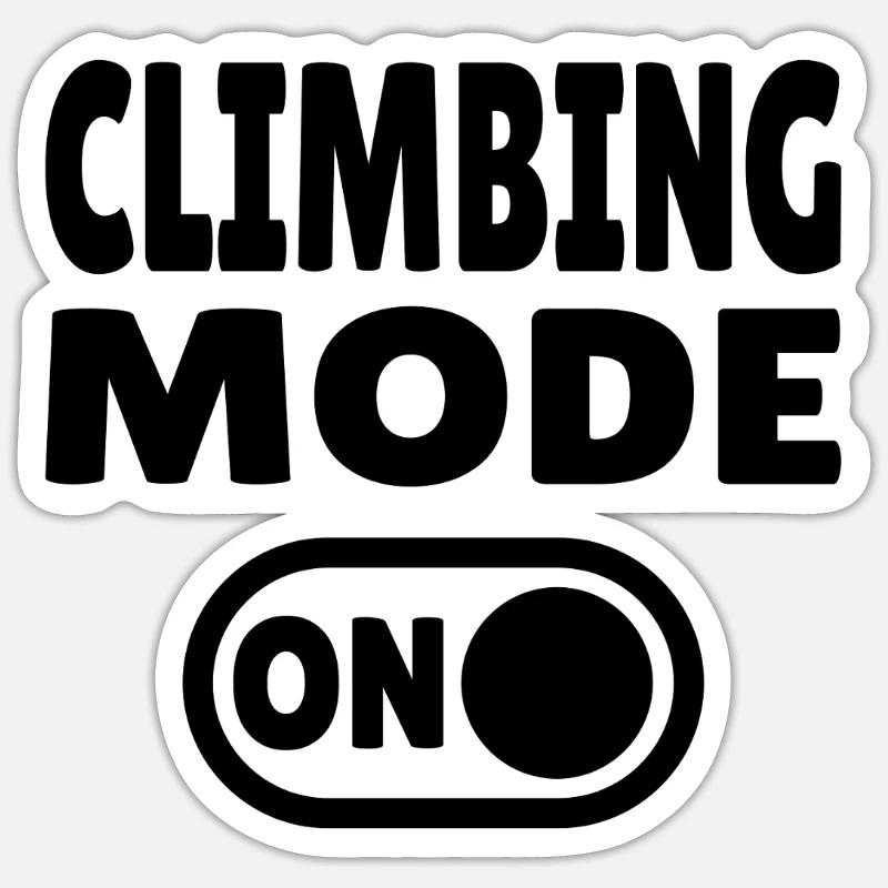 Climbing Mode ON – Boulder & Kletter Style Sticker Größe S (10 x 10 cm)