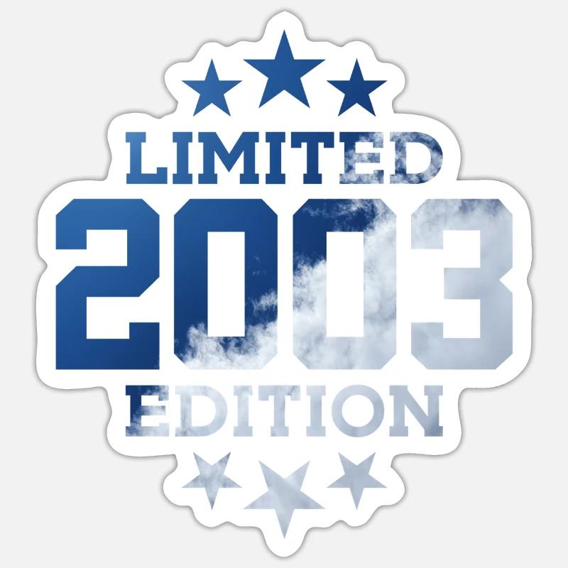 ÉDITION LIMITÉE 23E ANNIVERSAIRE 2003 - Sticker taille S (10 x 10 cm) - blanc mat
