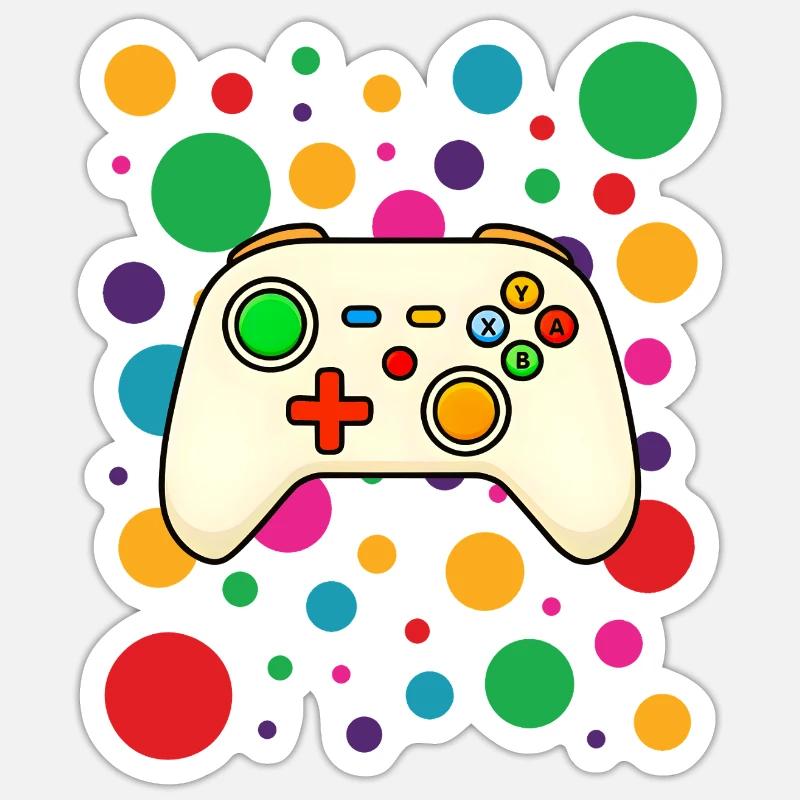 Colorburst Gamecontroller Sticker Größe S (10 x 10 cm)