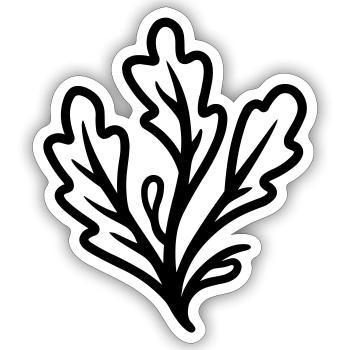 Alge - Sticker Größe S (10 x 10 cm) - Mattweiß - Vorne