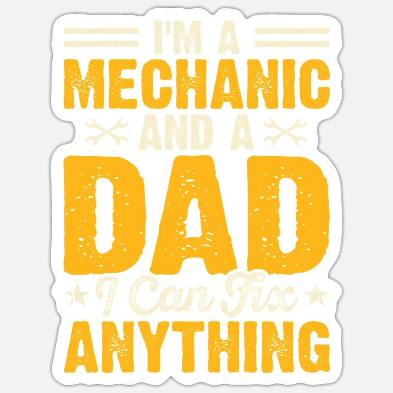Mechanic Mechatronics Technician Handyman Gift Sticker size S (10 x 10 cm)