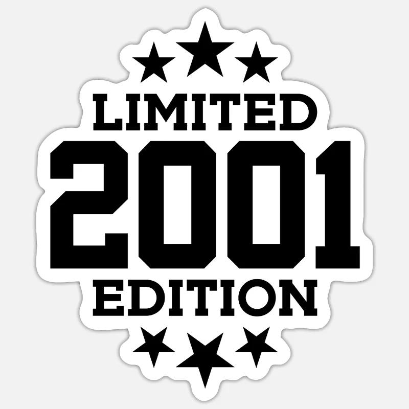ÉDITION LIMITÉE 2001 25E ANNIVERSAIRE - Sticker taille S (10 x 10 cm) - blanc mat