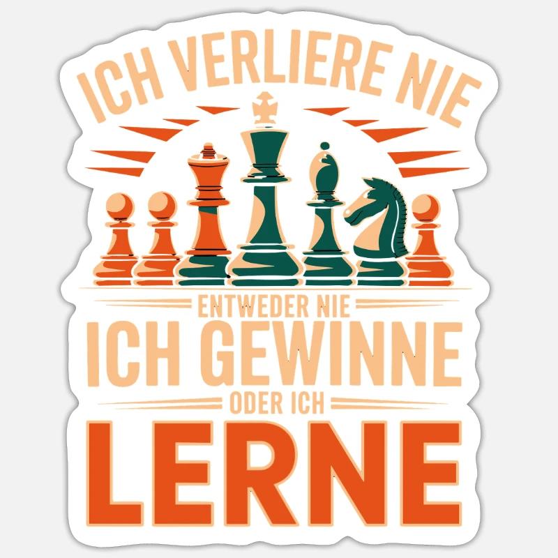  Ich Verliere Nie Entweder Ich Gewinne Oder Ich - Sticker Größe S (10 x 10 cm) - Mattweiß