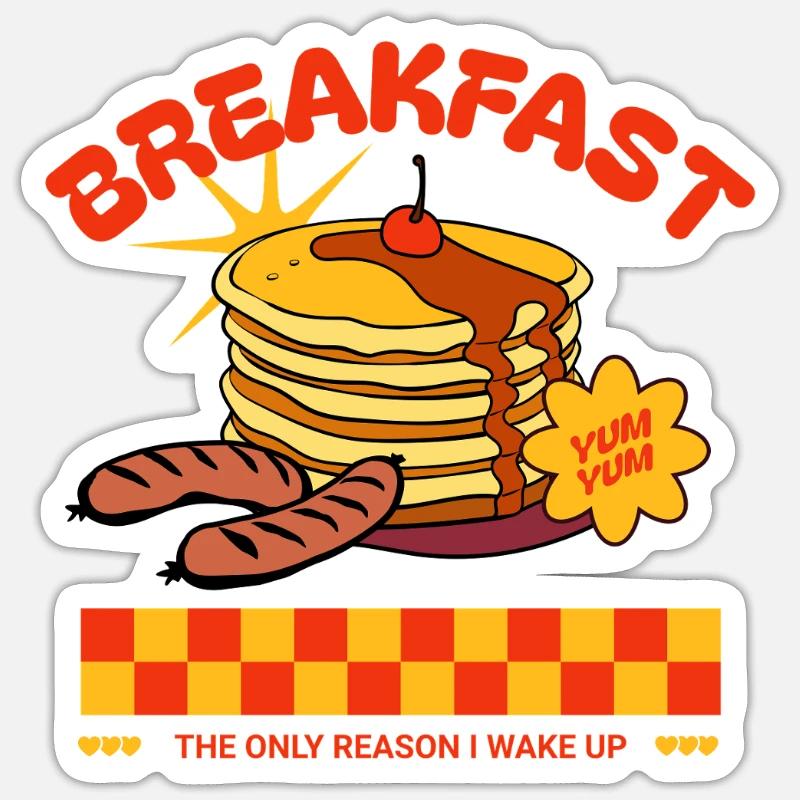 Waffle Dough Baking Gift for Foodies Sticker size S (10 x 10 cm)