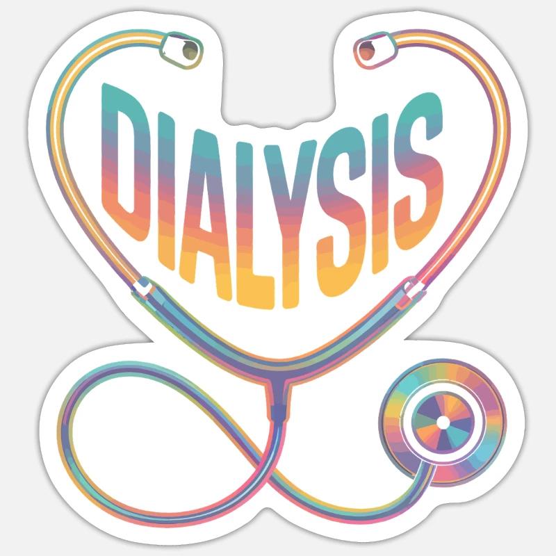 Rainbow Diagnostic Stethoscope - Sticker size S (10 x 10 cm) - white matte