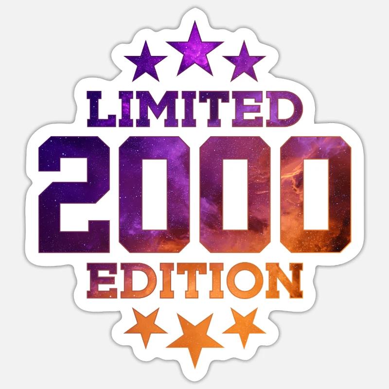 LIMITED EDITION 2000 25TH BIRTHDAY - Sticker size S (10 x 10 cm) - white matte