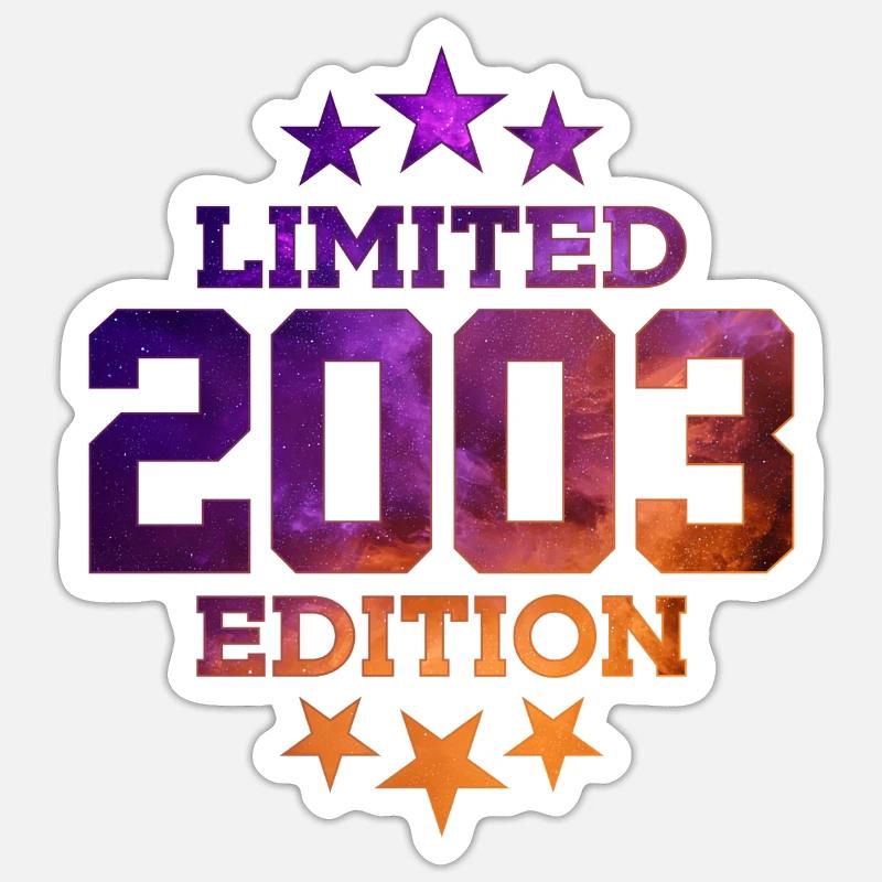 ÉDITION LIMITÉE 23E ANNIVERSAIRE 2003 - Sticker taille S (10 x 10 cm) - blanc mat