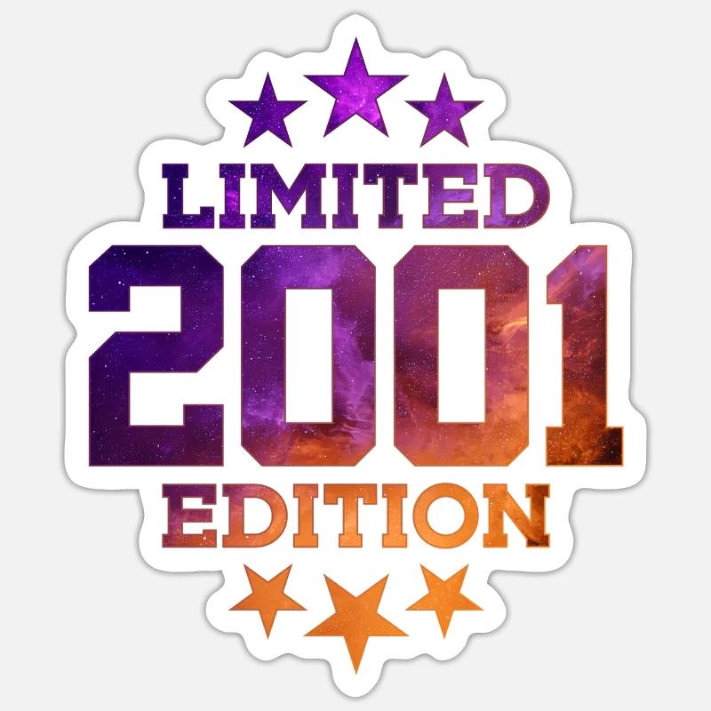 ÉDITION LIMITÉE 2001 25E ANNIVERSAIRE - Sticker taille S (10 x 10 cm) - blanc mat