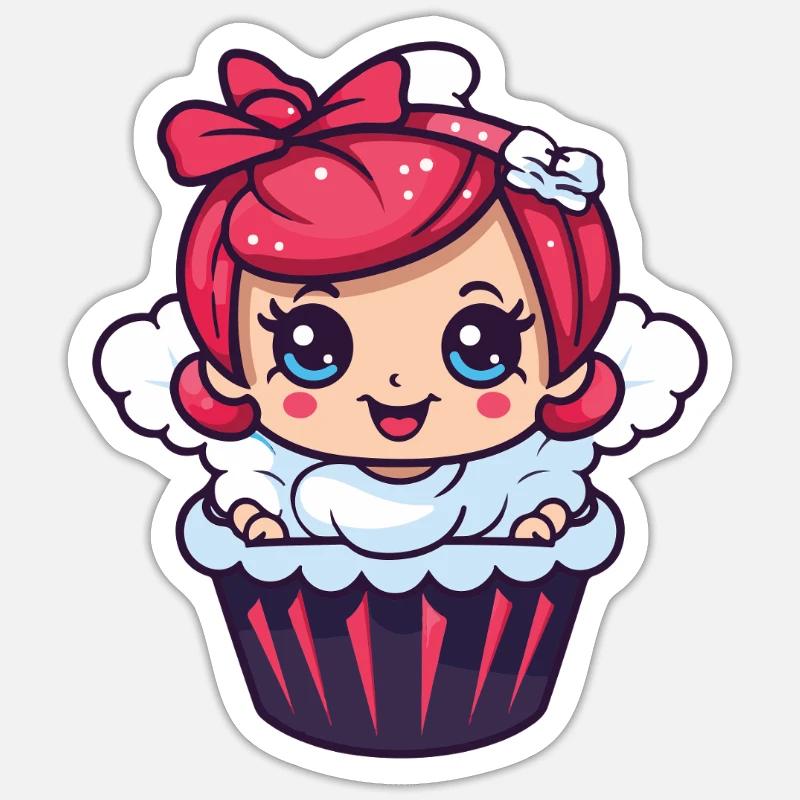 Backfee Fee Backen Kuchen - Sticker Größe S (10 x 10 cm) - Mattweiß