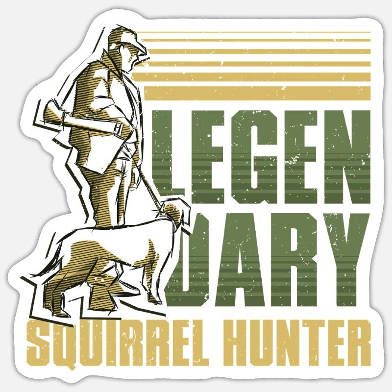 Squirrel Hunter Tree Rat - Sticker size S (10 x 10 cm) - white matte