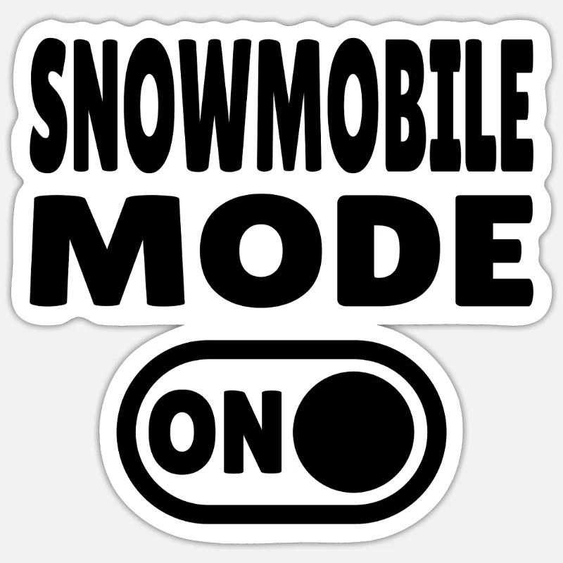 Snowmobile Mode ON Sticker size S (10 x 10 cm)