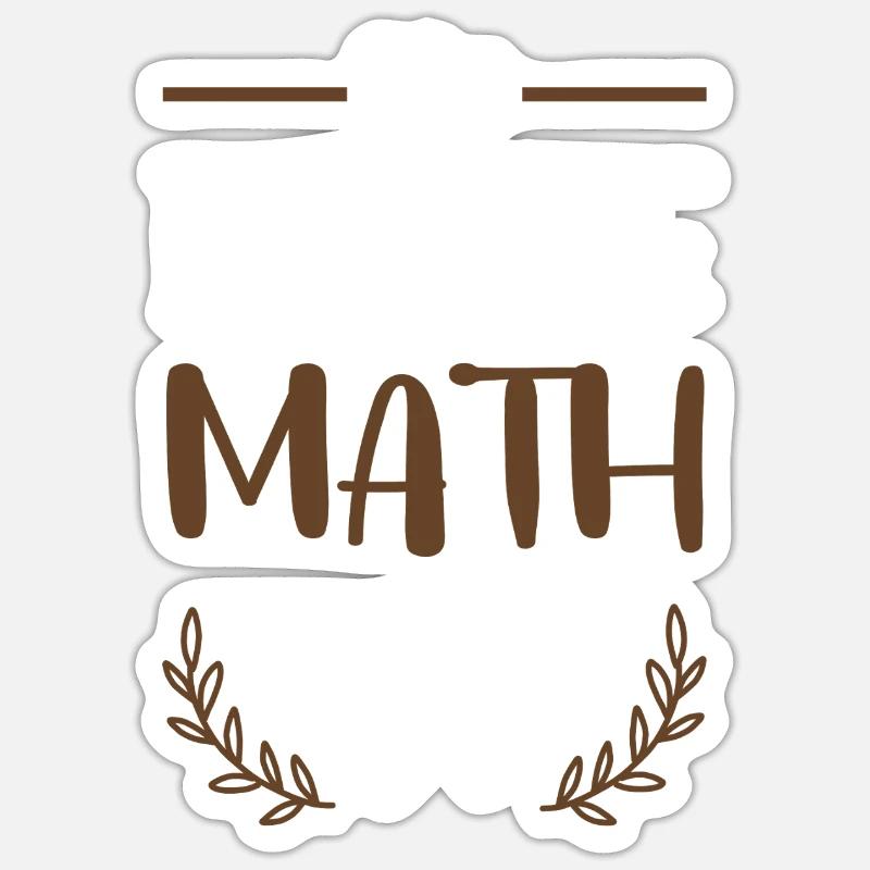 J’adore les maths - Sticker taille S (10 x 10 cm) - blanc mat
