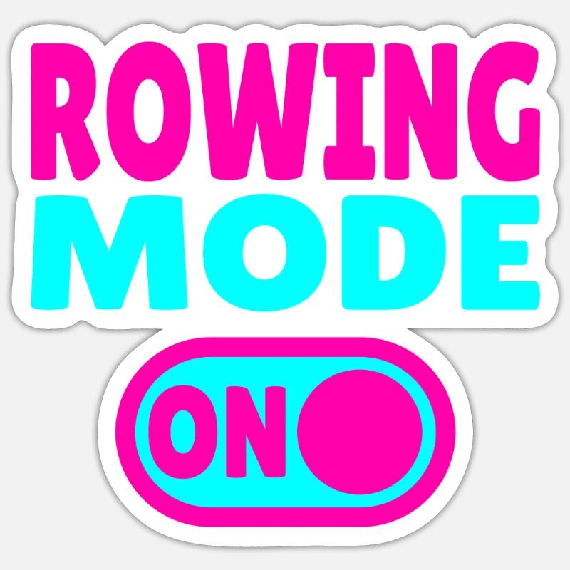 Rowing Mode ON Sticker size S (10 x 10 cm)