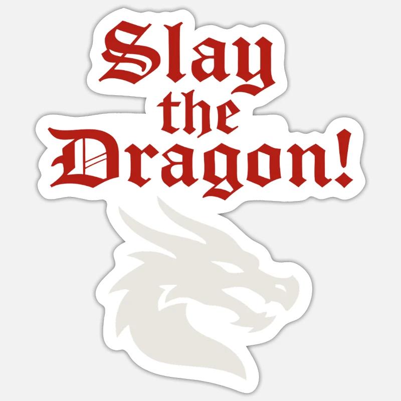 Dragon Warrior - Sticker size S (10 x 10 cm) - white matte